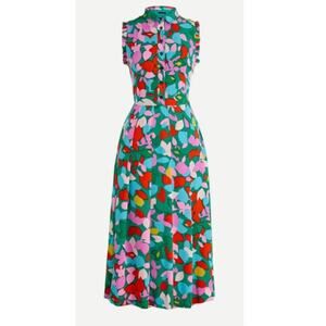 J. Crew Colorful Floral Midi Dress